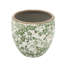 Vase en céramique à motif floral 5,1 x 5,1 x 4,5 ", paquet de 4