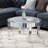 Amla Modern Glass Coffee Table with Crystal Inlay