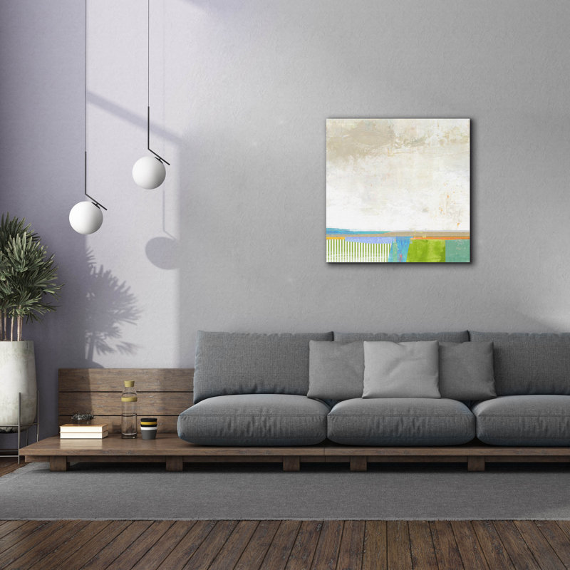 «Green Hills» par Suzanne Nicoll, art mural sur toile, H 37 po x l 37 po x P 1,5 po