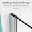 43 In. W * 58 In. H Frameless Folding Shower Doors For Bathtub, 1/4" (6Mm) Thick SGCC Tempered Glass Door, Bathroom Pivot Tub Glass Door-113930971