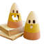 SET OF TWO CANDY CORN LANTERNS
