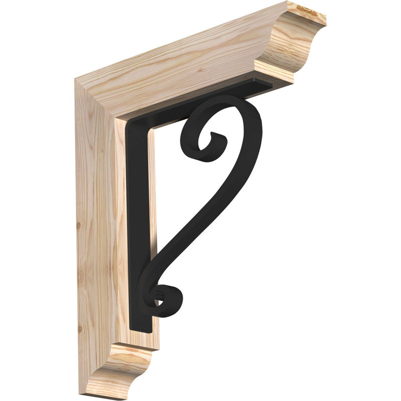 Support de fer traditionnel à triple support Edwards, 23"H x 20"D, Sapin de Douglas l 3 1/2 po x T 4 po (lisse)