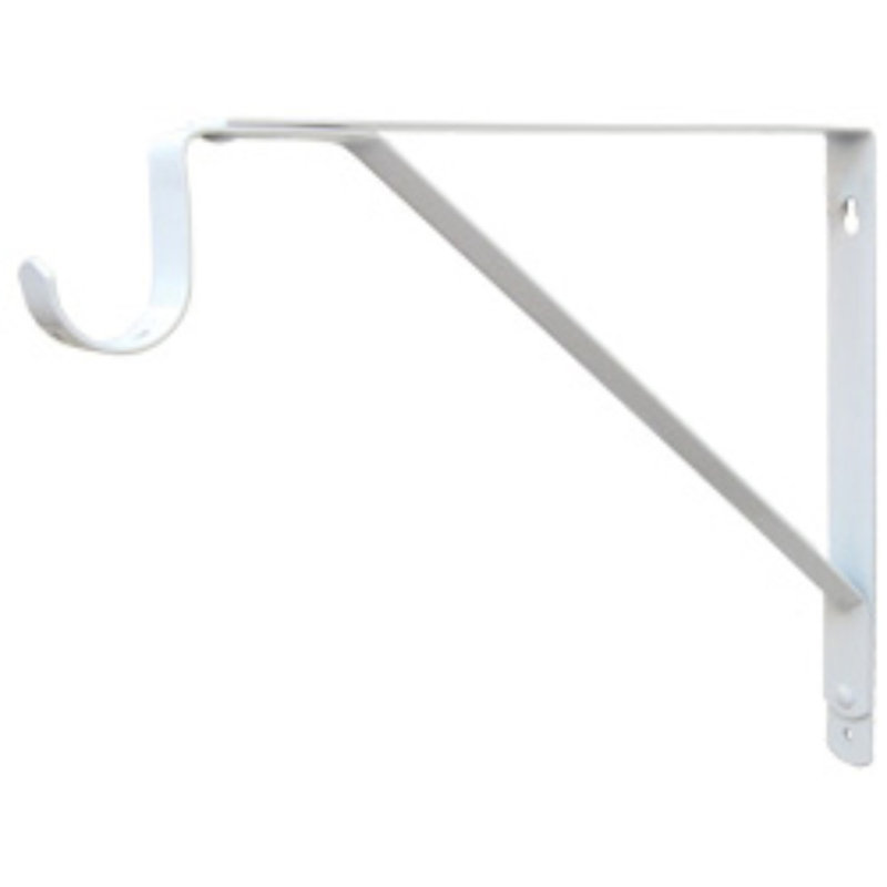 Support de tablette à dossier plat 10-7 / 8 "avec abattant 2-1 / 2" - Blanc, Blanc