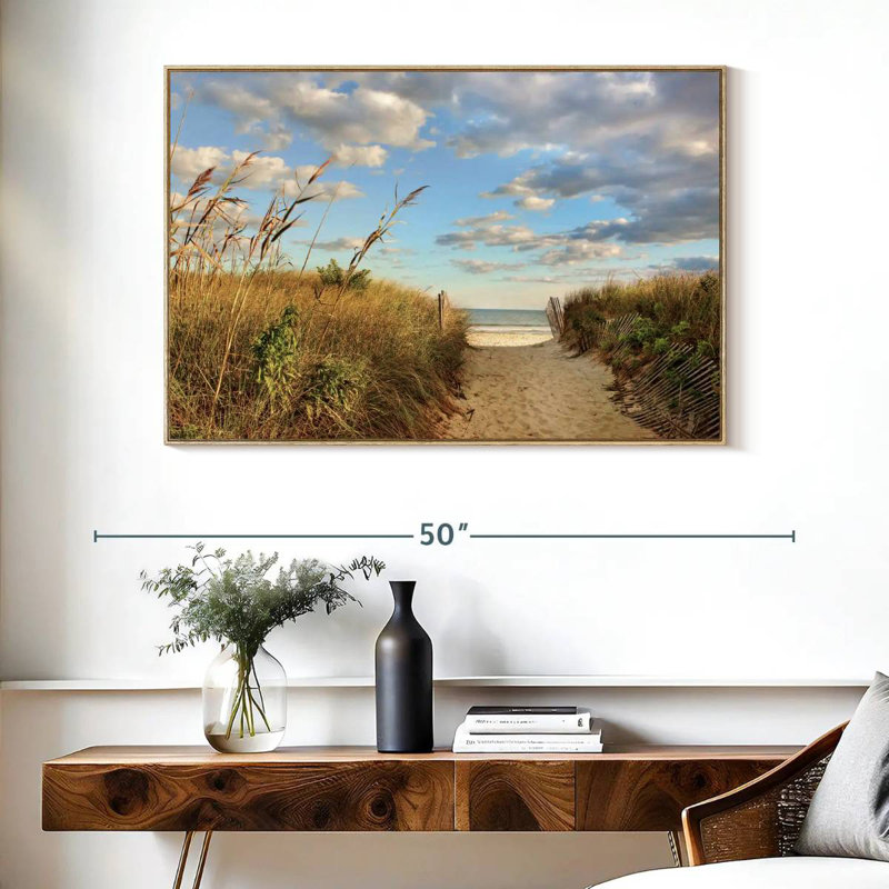 Long Island Aulelei, Cadre flottant en bois naturel, 40 po x 27 po