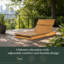Chaise longue d'extérieur à dossier réglable avec fabrication en bois massif durable, grande chaise longue spacieuse