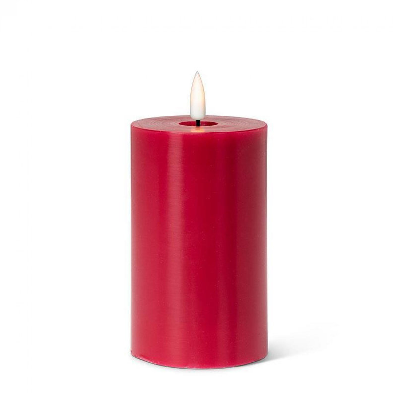Bougie à DEL sans flamme, 5" x 3" Flameless, Rouge
