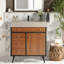 Meuble-lavabo moderne avec lavabo en céramique et plateau en pierre durable
