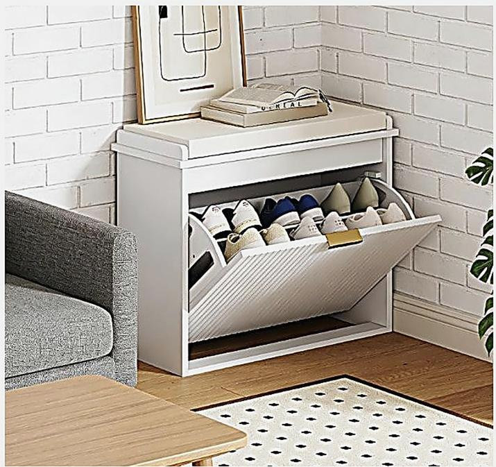 Banc de rangement pour chaussures, banc d'entrée, armoire à chaussures