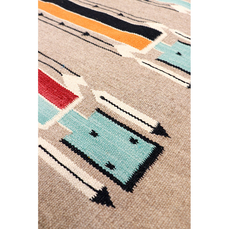 Striped Area Rug in Mocha