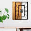 Horloge murale élégante en bois, noyer clair et noir, 19,3 x 1,2 x 22,8 pouces | Fabrication 100% bois massif et métal, mécanisme silencieux | Élément décoratif unique pour le salon, la chambre à coucher ou le bureau, élégant et fonctionnel