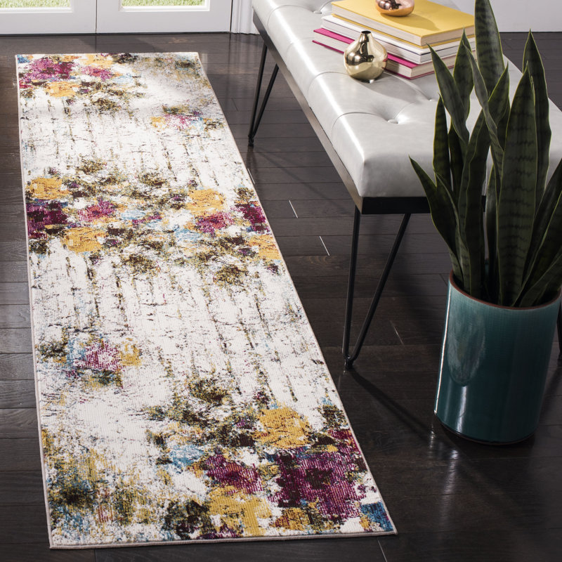 Tapis abstrait Mancheer Performance, Tapis de couloir 2 pi x 8 pi