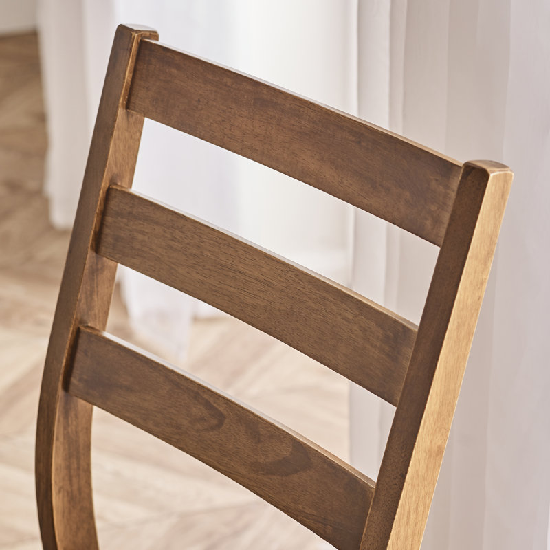 Drea Solid Wood Dining Chairs - Traditional Rustic Farmhouse Kitchen Chairs, Dark Walnut