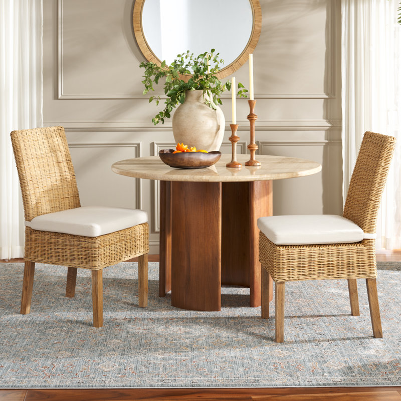 Tewksbury Side Chair With Cushion, Natural