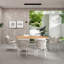 Ensemble de salle à manger de patio en aluminium et teck 7 pièces Maiden-1253370189