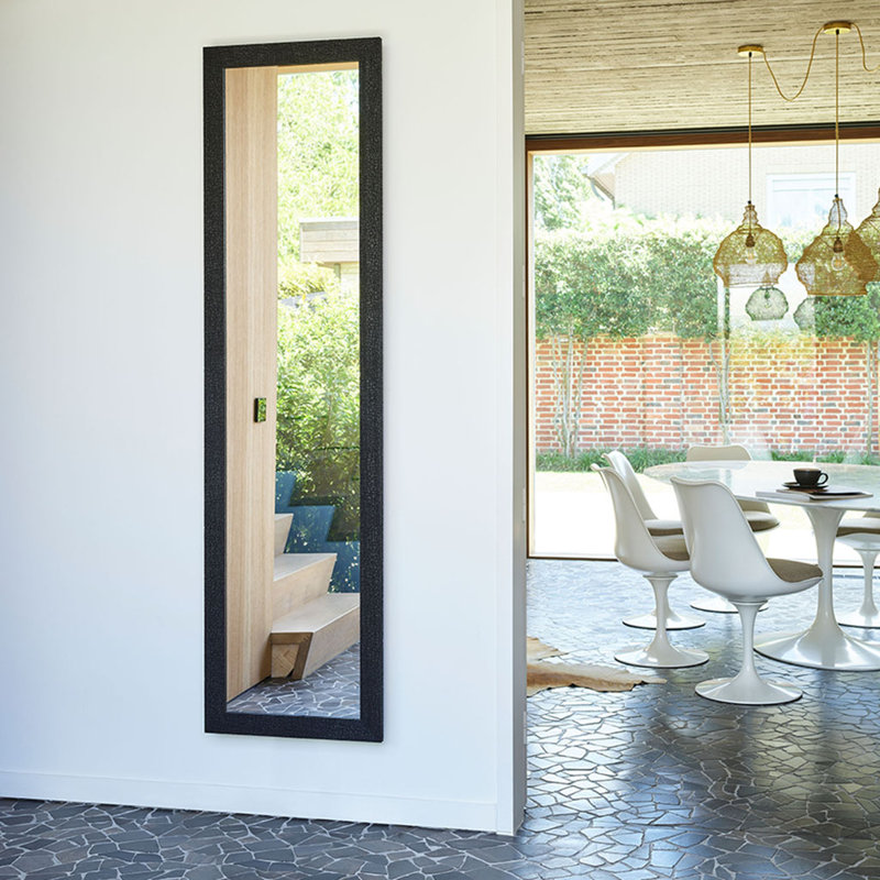 Rosella Wood Flat Wall Mirror, 100cm H x 70cm W