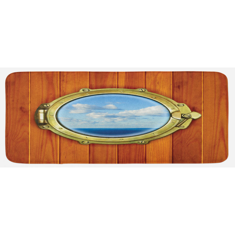Coastal Polyester Kitchen Mat