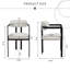 Ensemble de 2 chaises de salle à manger modernes rembourrées avec pieds en métal noir Boucle-577211848