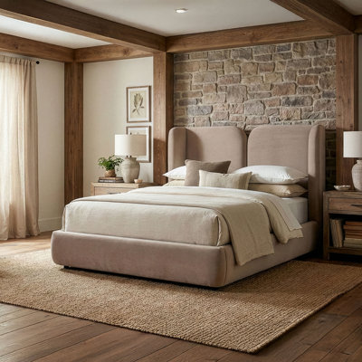 Lit plateforme en tissu de qualité supérieure Franny OEKO TEX Standard 100