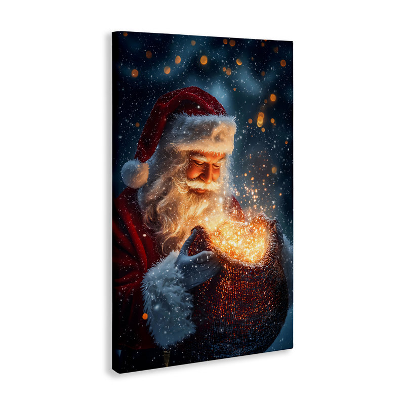 Toile du père Noël, toile par Franklyn Gregory, H 36 po x l 24 po