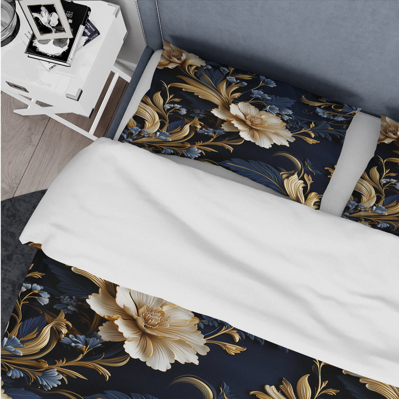 Ensemble de housse de couette Regal Baroque Flourish Victorian, Housse de couette pour très grand lit et 2 très