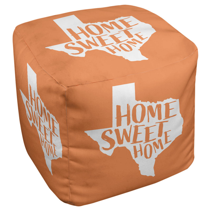 Repose-pieds à cubes the home texas, Orange