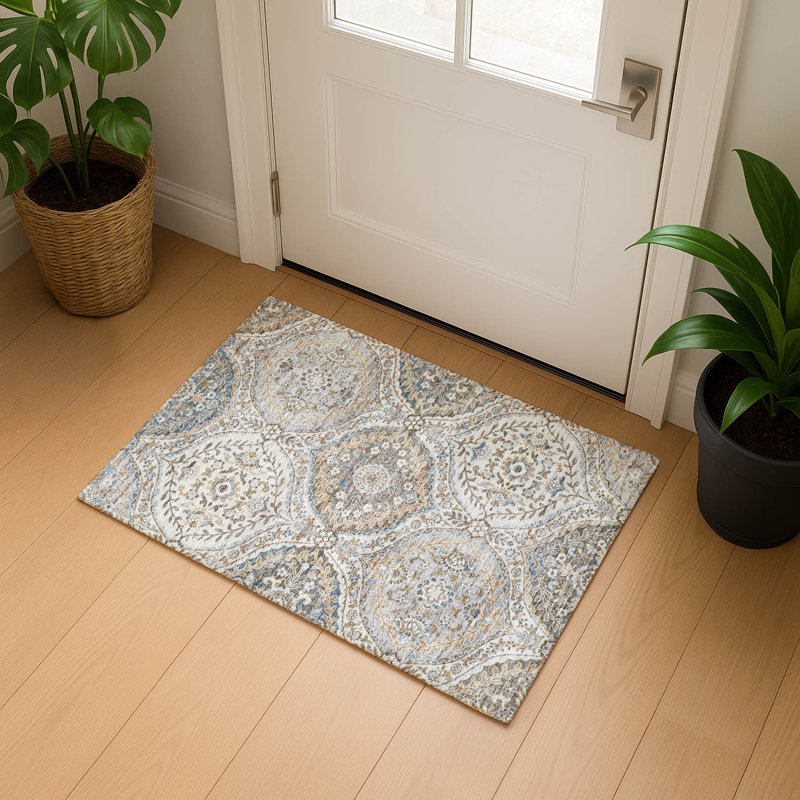 Tapis de qualité supérieure lavable à la machine, Rectangle 1 pi 8 po x 2 pi 6 po