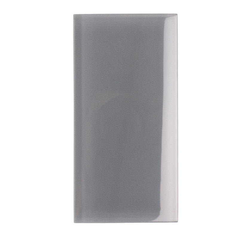 3" x 6" Glass Brick Look Wall Tile, Dark Gray