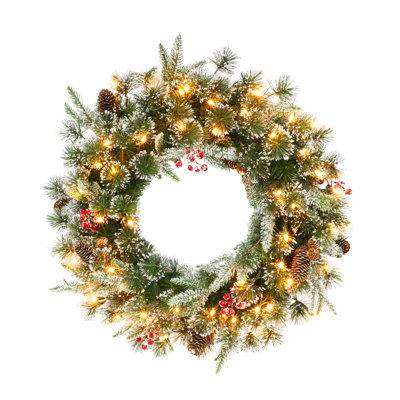 24 " Pre-Lit Wreath