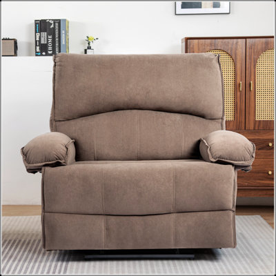 Oversized Manual Recliner Chair Sofa With Heated Massage For Ultimate Living Room Comfort And Relaxation