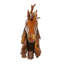 Statue de cheval en bois de teck naturel