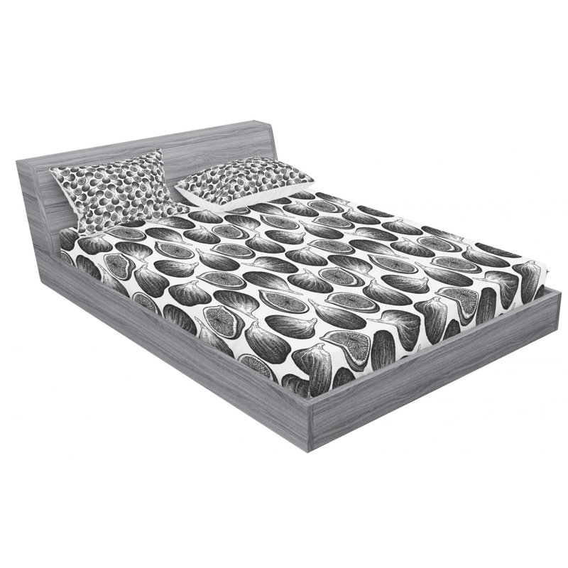 Microfiber Sheet Set, Queen Sheet Set with Fitted Sheet