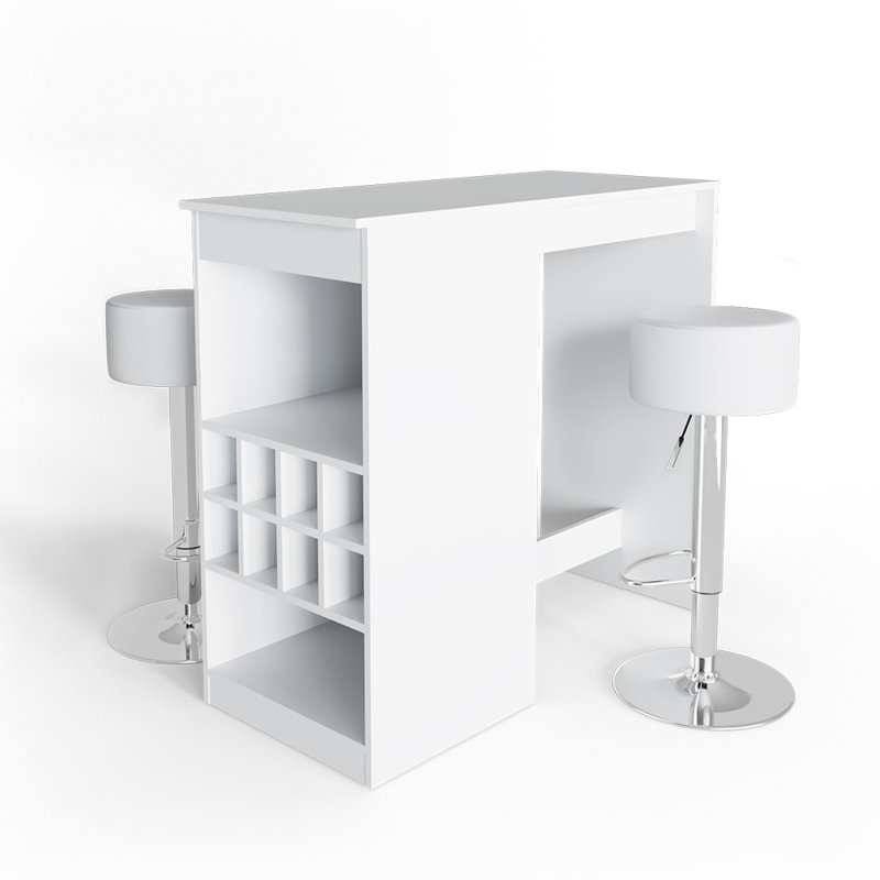 Karionna 50cm Bar Set, White