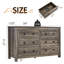 Commode rustique à 6 tiroirs Arlina, gris rustique-929991127