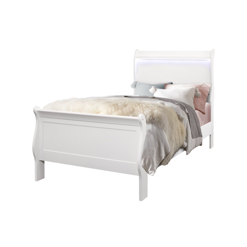 Charlie White Twin Bed, White
