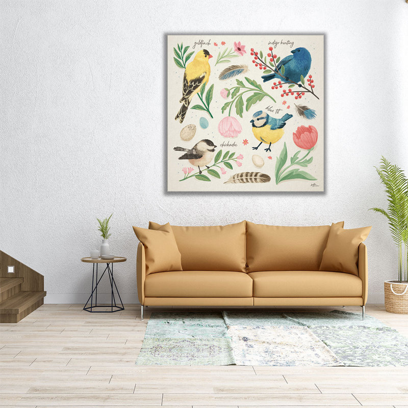 Bird Study II - reproduction d'art sur toile, H 40 po x l 40 po