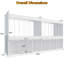 Organisateur de boîtes à jouets de 63 po de largeur, armoire de rangement pour animaux de grande capacité 240L avec 6 casiers ouverts, bibliothèque pour enfants pour salle de jeux, chambre de bébé, chambre à coucher et salle de classe (blanc)-689945949