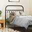 Aralynn Metal Headboard Black 90 cm
