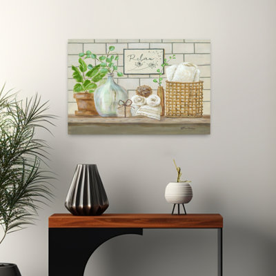 Still Life Bath II 1 Piece Wrapped Canvas Wall Art