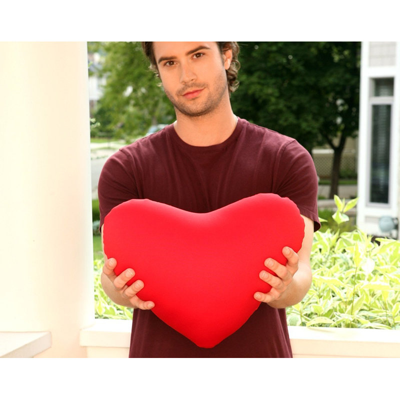 Heart - Shaped Pillow - Valentine Pillow - Red
