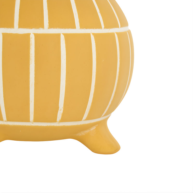Ensemble de 2 vases à bulles modernes en céramique avec motif de carreaux surélevés, brun clair et gris - Ensemble de vases décoratifs pour table ou tablette