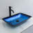 22" x 14.2" Glass Rectangular Vessel Bathroom Sink with Pop-Up Drain-118628253