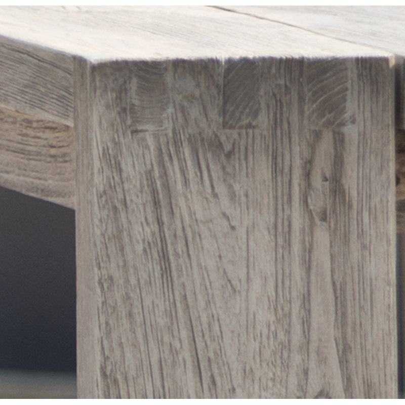 Extendable Teak Solid Wood Dining Table, 30.5" H x 108.25" L x 39" W