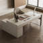 Bureau blanc en bois manufacturé en forme de L-469665779-469665781
