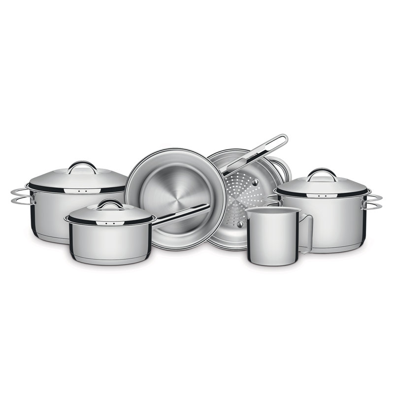 Tramontina Stainless Steel 6 Pcs. Cookware Set