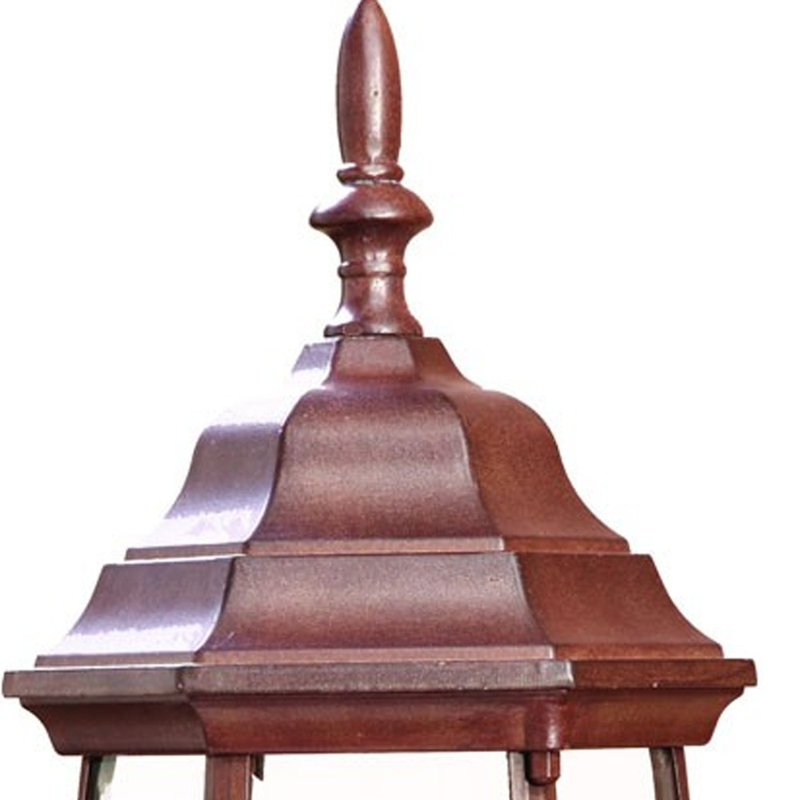 Globe Lantern Wall Light, Dark Brown