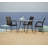 Area Round Metal Outdoor Dining Table With Umbrella Hole , 43.4'' in. W 43.4'' in. D-55818524