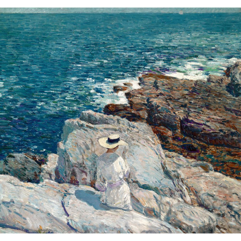 «The South Ledges, Appledore» par Childe Hassam - Art mural sur toile tendue avec châssis, H 48 po x l 33 po