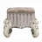 Armless Vanity Seat With Decorative Nailhead Trim And Construction Bone White Bedroom Stool Upholstery Comfortable