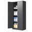 Armoire de rangement en acier 71 po avec portes et 3 tablettes, armoire de rangement en acier pour outils avec rangement et rangement pour garage-579334094