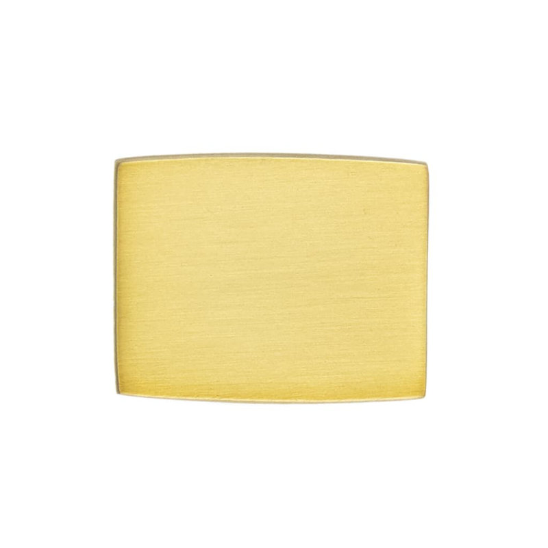 Channel Collection Knob - 1-1/4" x 1 " Cabinet Knob - Contemporary Hardware for Drawers & Cabinets, Brushed Golden Brass